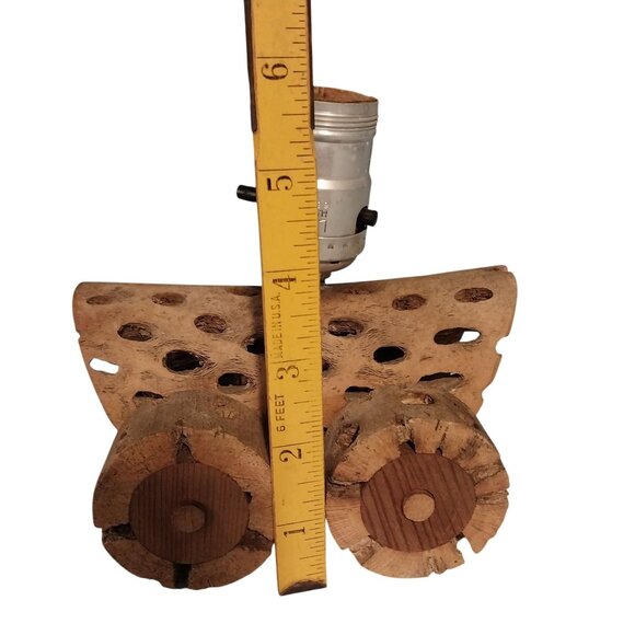 Vintage Western Wagon Lamp Cholla Wood Cactus Base WORKS - Picture 7 of 8